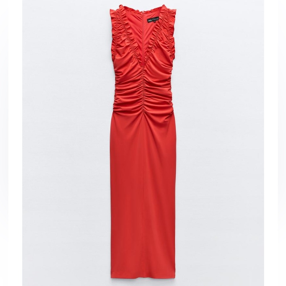 Zara Red Midi Dress